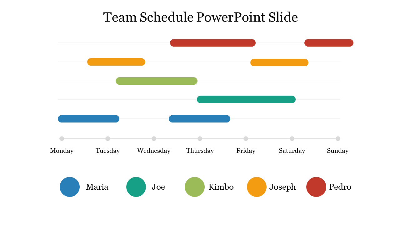 Team Schedule PowerPoint Slide